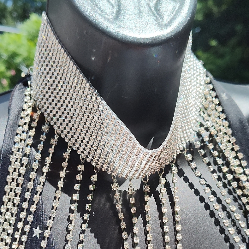 Silver Rhinestone Halter Top - Picture 7 of 8